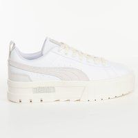 Leder-Sneaker mit Plateausohle