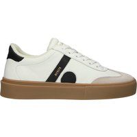 Retro-Leder-Sneaker mit Plateausohle