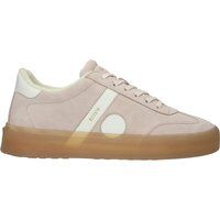 Niedrige Wildleder-Sneaker mit Kontraststreifen