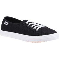 Flache Schnürsneaker aus Baumwolle