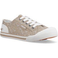 Low-Top Canvas-Sneaker mit Blumenmuster