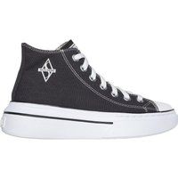 High-Top Plateau-Sneaker aus Canvas