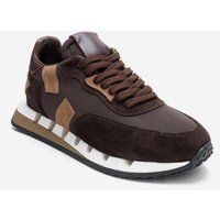 Moderner Leder-Plattform-Sneaker