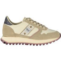 Materialmix-Sneaker mit markanter Zackensohle