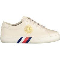 Klassische Leder-Low-Top-Sneaker mit Wappen