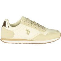 Sportliche Schnürsneaker mit Gold-Details