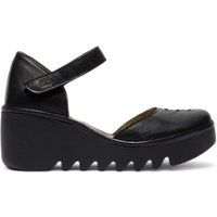 Keilsandalen aus Leder mit Zackensohle