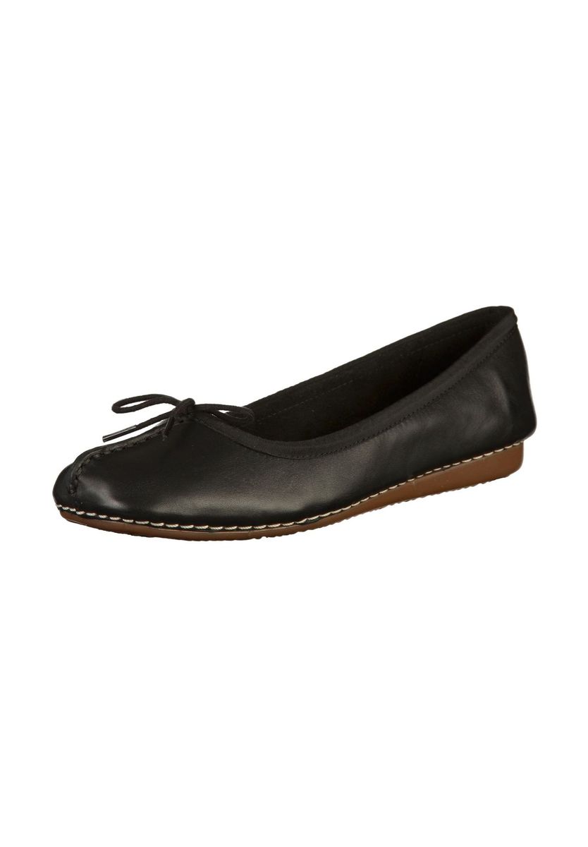 Klassische Lederballerinas mit Schleife