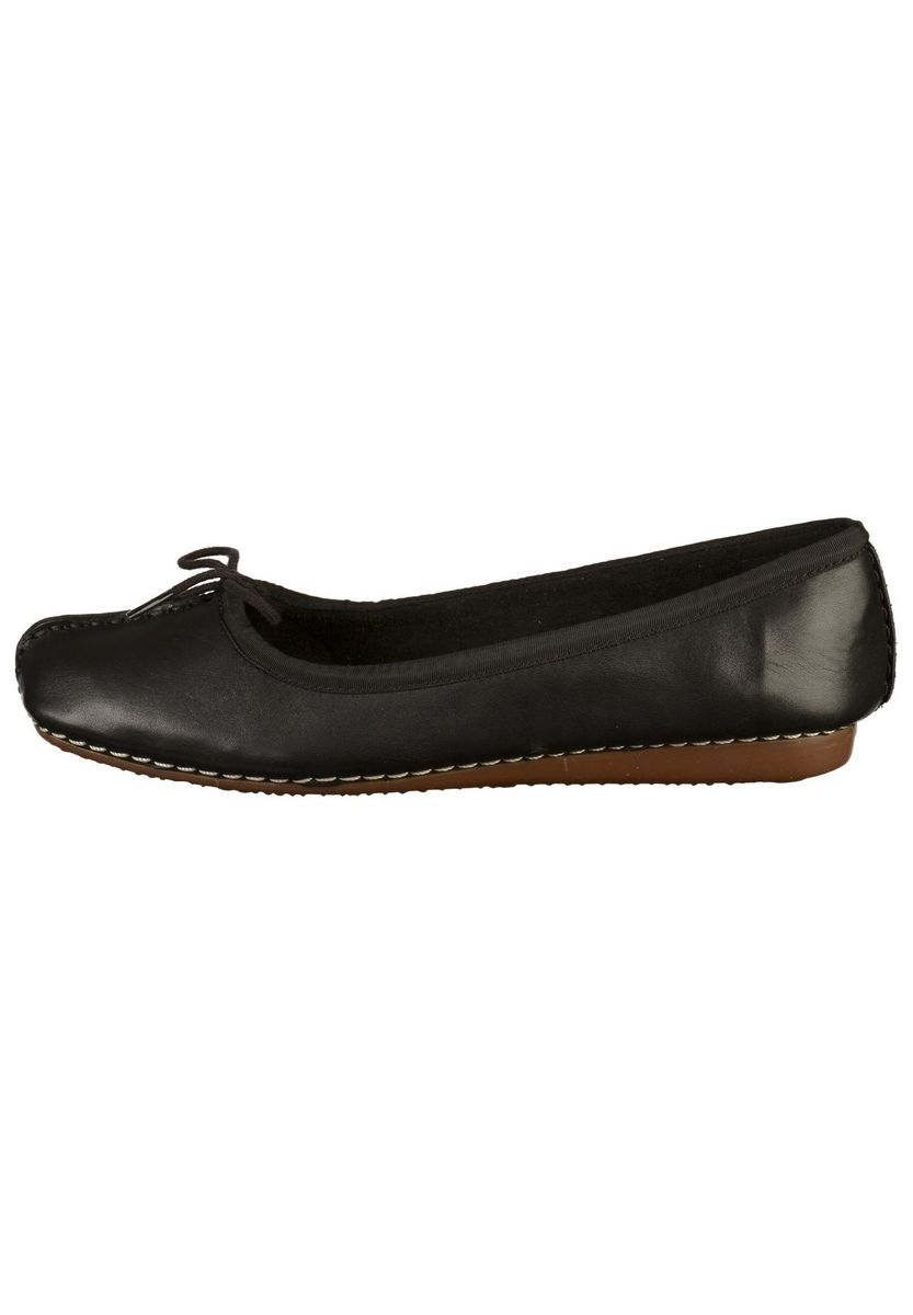 Klassische Lederballerinas mit Schleife