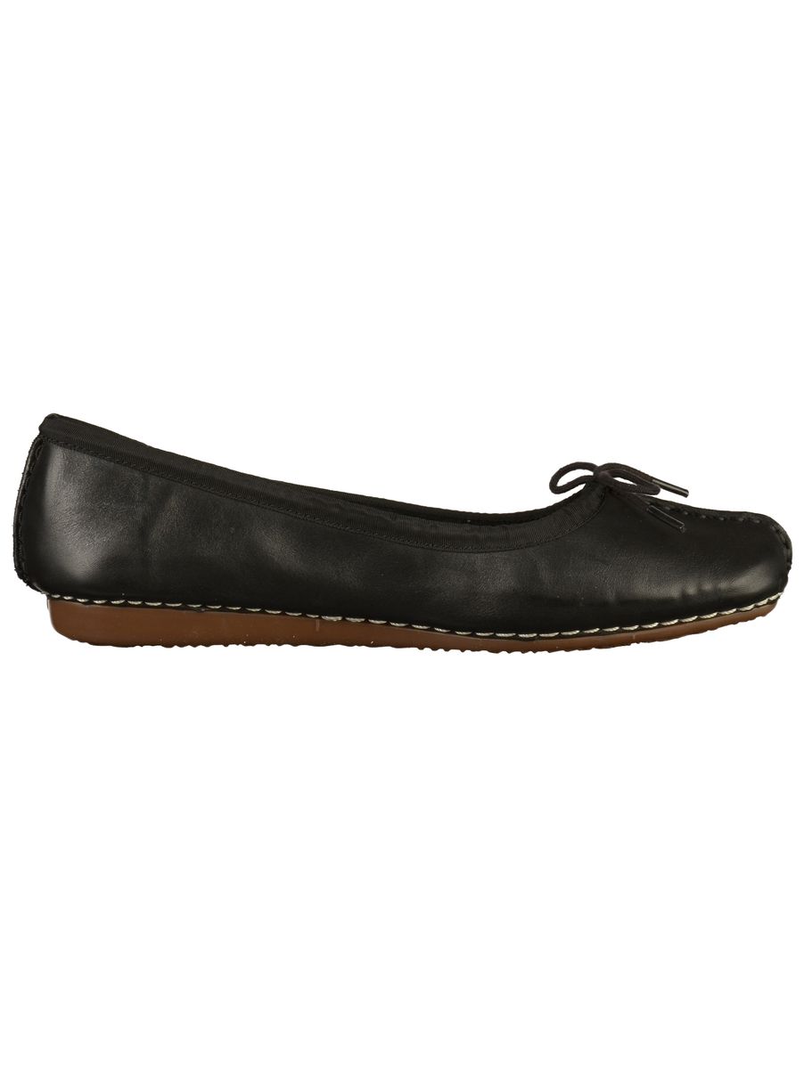 Klassische Lederballerinas mit Schleife