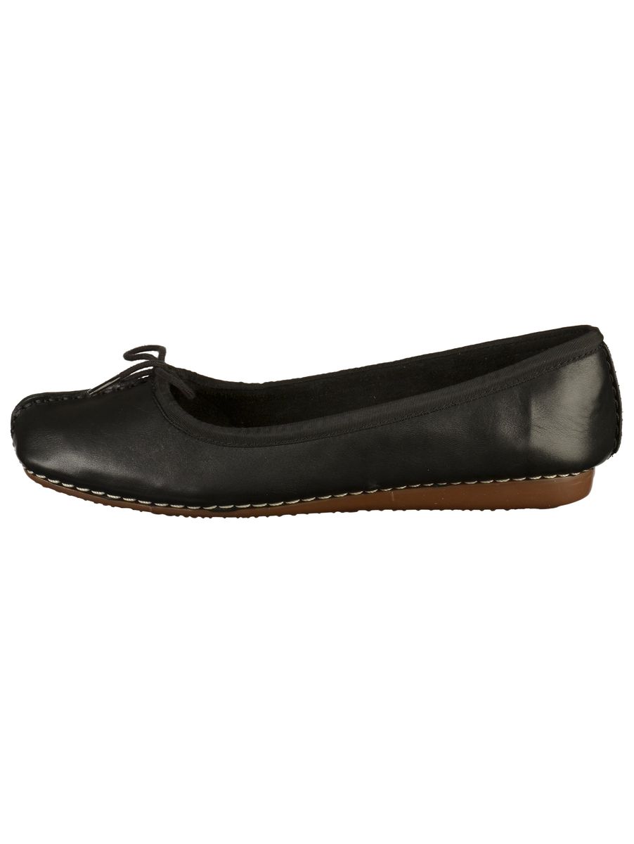 Klassische Lederballerinas mit Schleife