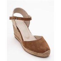 Suede Espadrilles mit Keilabsatz