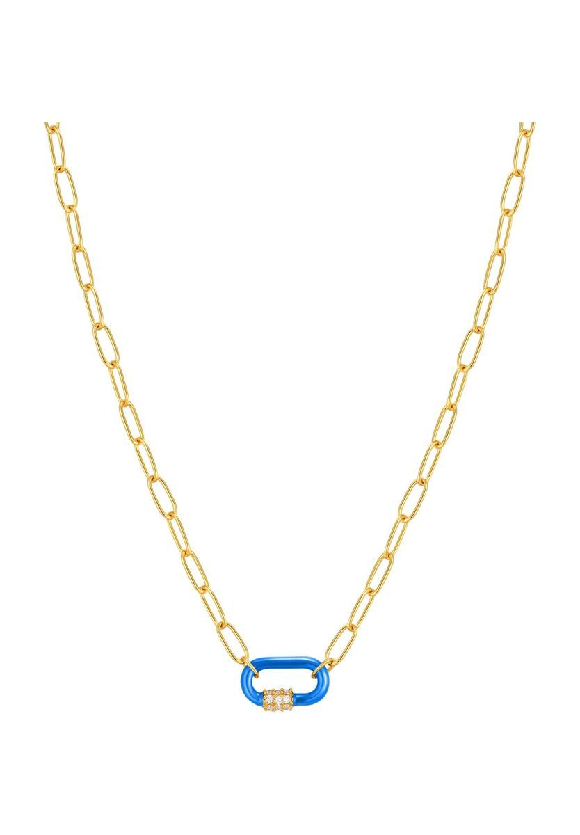 Halskette mit Neon-Emaille-Karabiner