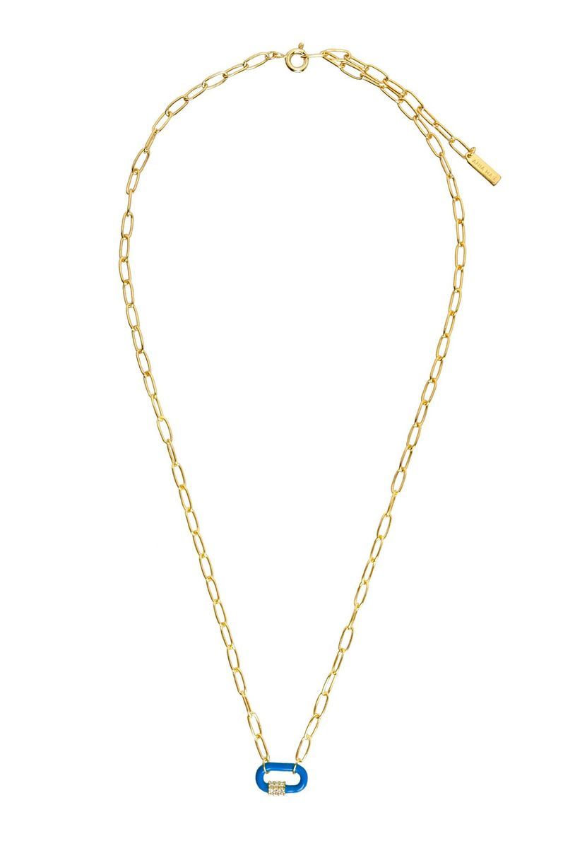 Halskette mit Neon-Emaille-Karabiner