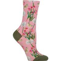 Socken mit Blumen- und Schmetterlingsmuster