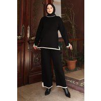 Modestrick-Set mit Kontrastbesatz