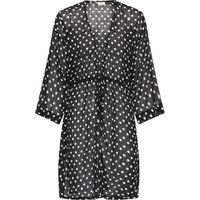 Transparenter Punkte-Kimono mit Taillenband