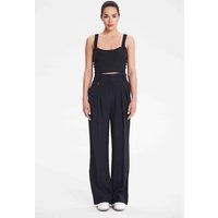 Strukturiertes Crop-Top mit Karree-Ausschnitt