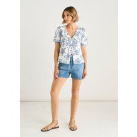 Bestickte Bluse mit Bindedetails