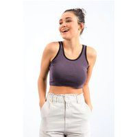 Sportliches Rippen-Crop-Tanktop