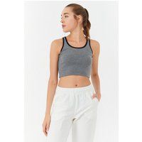 Geripptes Cropped-Ringer-Top