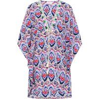 Tunika-Kaftan mit Ethno-Print und Pailletten
