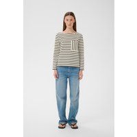 Gestreiftes Langarmshirt mit Brusttasche