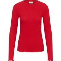 Eng anliegendes geripptes Langarmshirt