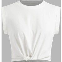Verkürztes Muscle-Tee mit Knotendetail