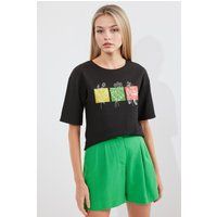 T-Shirt mit botanischem Grafik-Print