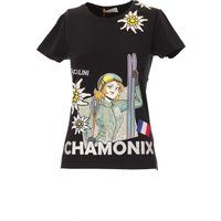 Grafik-T-Shirt mit Ski-Motiv