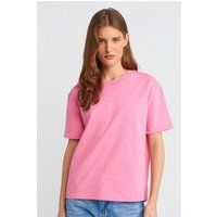 Baumwoll T-Shirt mit Rundhalsausschnitt