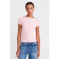 Slim-Fit T-Shirt mit Rollsaum