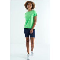 Entspanntes Rundhals-T-Shirt mit Seitenschlitzen