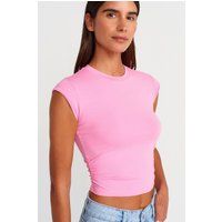 Ärmelloses Crop-Top mit Raffung