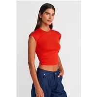 Eng anliegendes Kurzarm Crop-Top