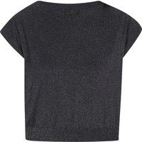 Schimmerndes Stricktop mit Flügelärmeln