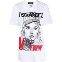T-Shirt mit V-Twin-Grafikprint
