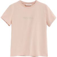 Geradgeschnittenes T-Shirt mit Glitzer-Logo