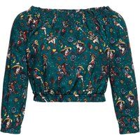 Carmen-Top mit Western-Print