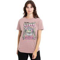 Retro-T-Shirt mit Grogu-Print