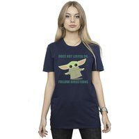Grogu Grafik-Print Boyfriend-T-Shirt