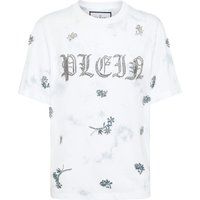 Tie-Dye T-Shirt mit Strass-Verzierungen