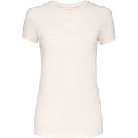 T-Shirt mit Signatur-Stickerei aus Baumwolle