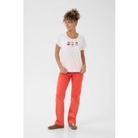 Lockeres T-Shirt mit Lippen-Print