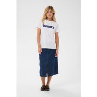 Grafik-T-Shirt mit erhabenem Schriftzug