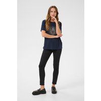 Viskose T-Shirt mit filigranem Grafikprint