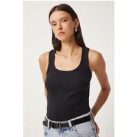Geripptes Tanktop aus Baumwollmischung