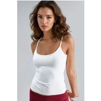 Enganliegendes Stricktanktop mit U-Ausschnitt