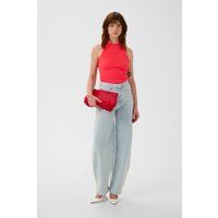 Figurbetontes geripptes Racerback-Top